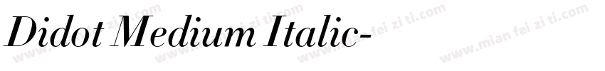 Didot Medium Italic字体转换